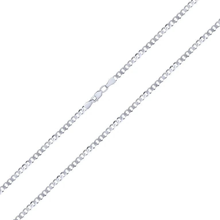 Серебряная цепочка в плетении панцирь - 1929454