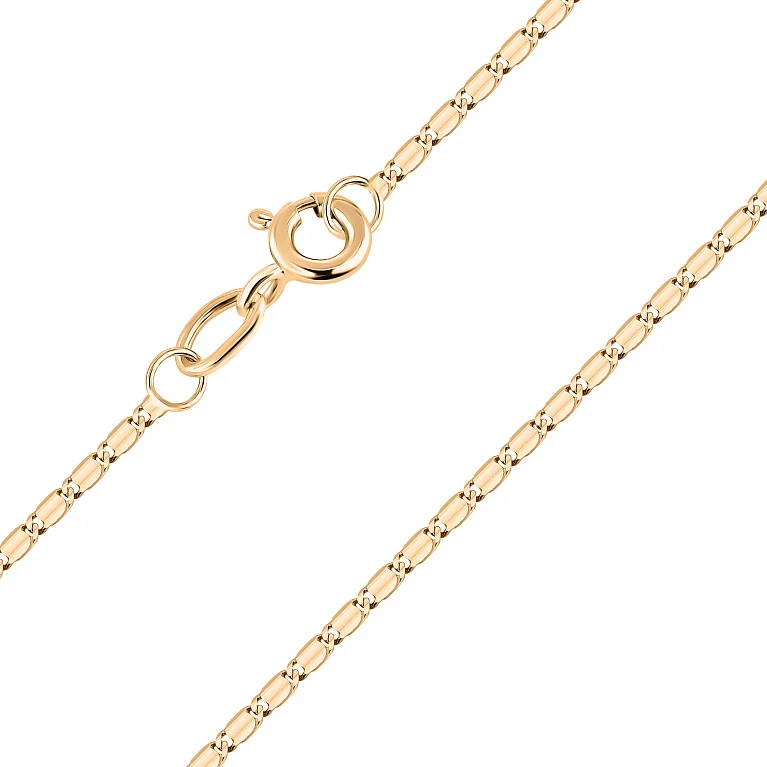 Цепочка из красного золота плетение фантазийное - 1097964