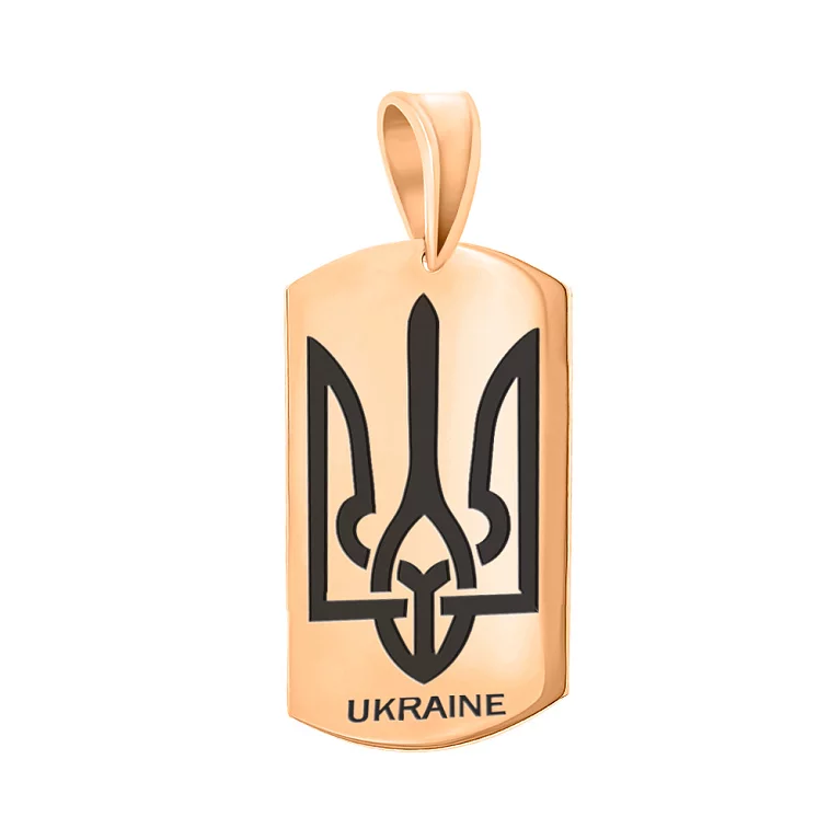 Подвес "Герб Украины"- тризуб из красного золота. Артикул 503-01475: цена, отзывы, фото – купить в интернет-магазине AURUM
