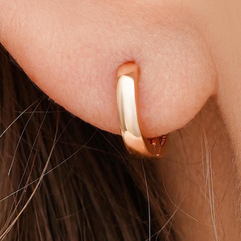 Сережки-кольца из красного золота - 1737927
