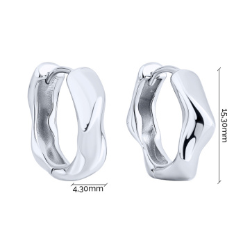 Серьги-кольца из серебра - 2123390