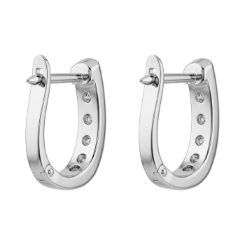 Серьги-дорожки из белого золота с бриллиантами  - 2217075