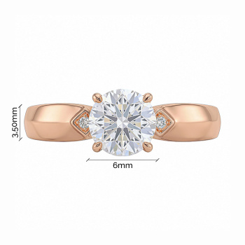 Каблучка з фіанітами у червоному золоті - 1627339