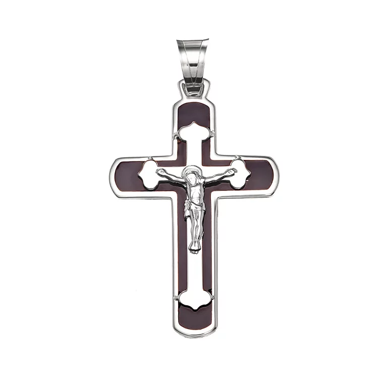 Крести с серебряной вставкой и эмалью . Артикул 7504/210100А: цена, отзывы, фото – купить в интернет-магазине AURUM