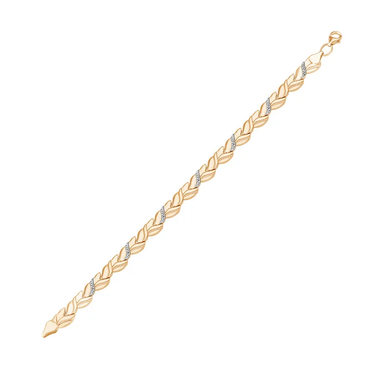 Браслет из комбинированного золота плетение ролекс. Артикул 327003р: цена, отзывы, фото – купить в интернет-магазине AURUM