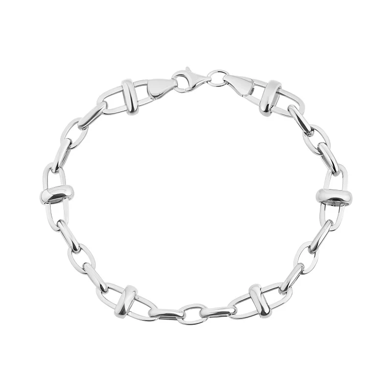 Браслет из белого золота с якорным плетением - 2143014