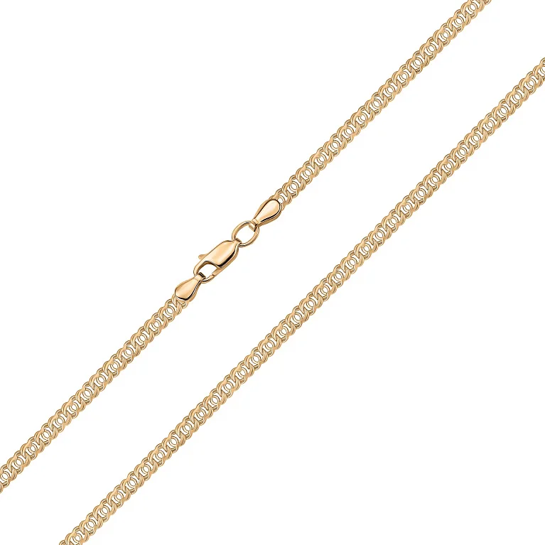 Браслет із червоного золота плетіння арабський бісмарк - 2221524