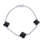 Женские цепные браслеты на руку серебряные