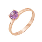Жіночі золоті каблучки з аметистом