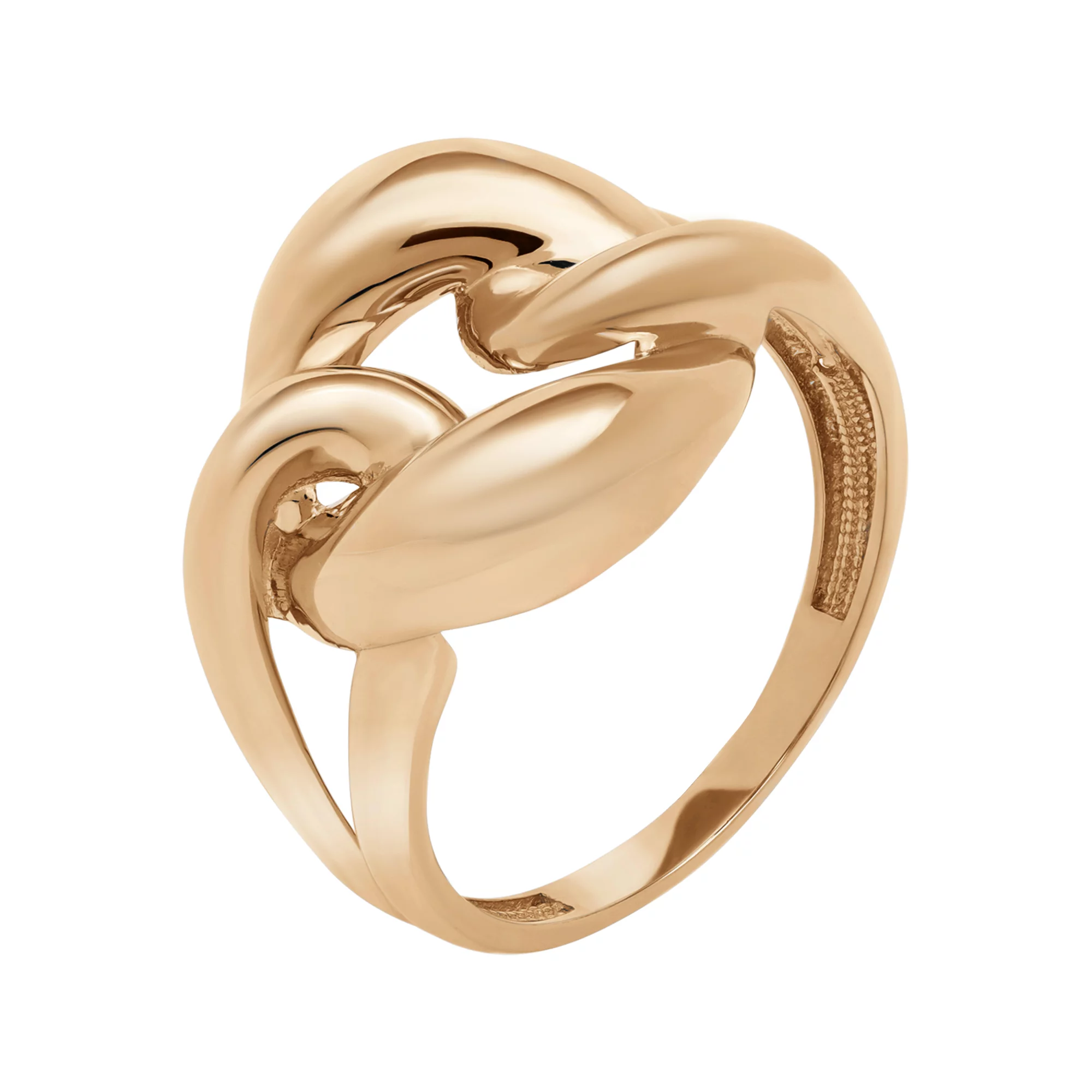 Массивное кольцо "Цепь" из красного золото - 1736483 – изображение 1
