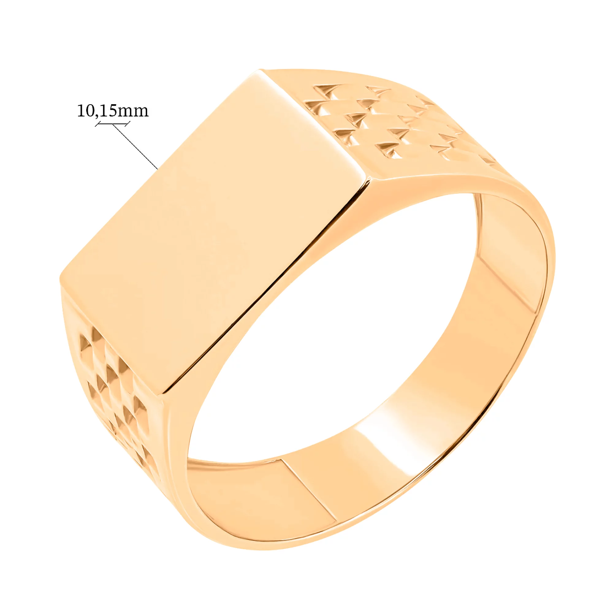 Перстень-печатка из красного золота - 1309357 – изображение 3