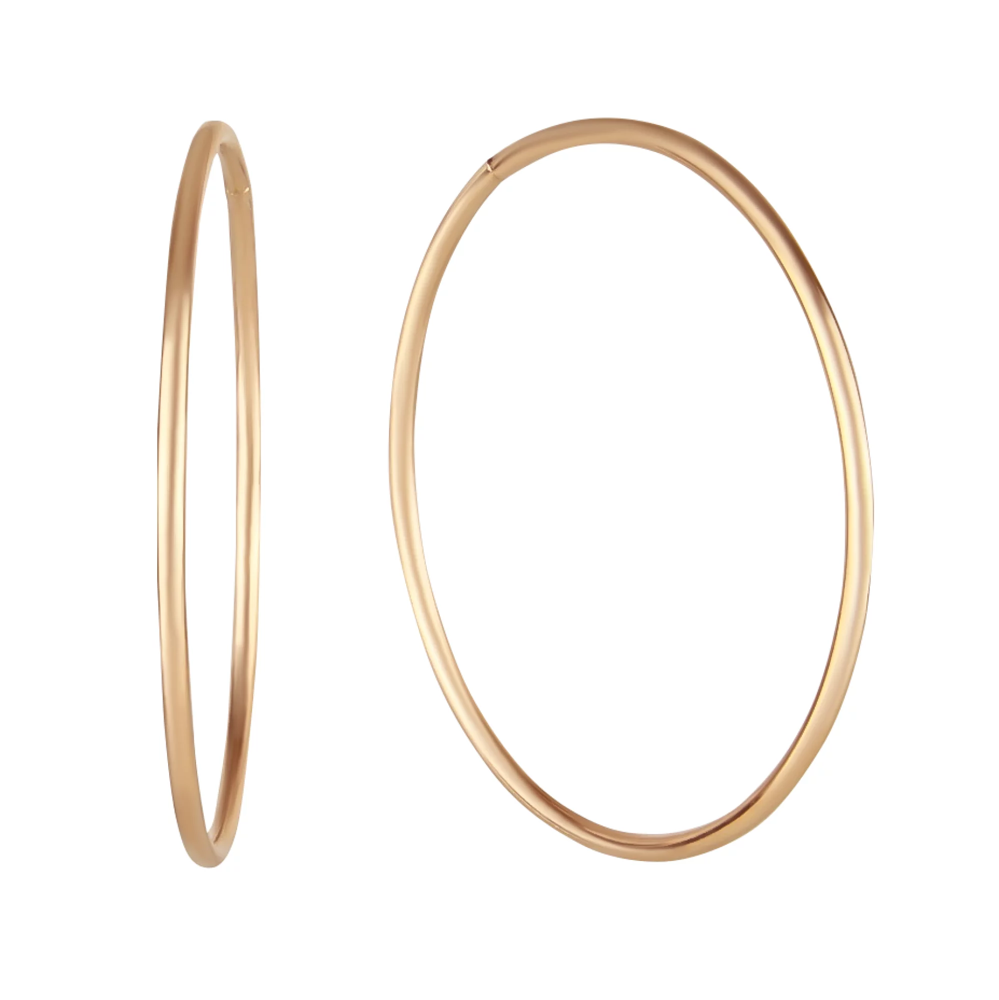 Серьги-кольца из красного золота - 407686 – изображение 1