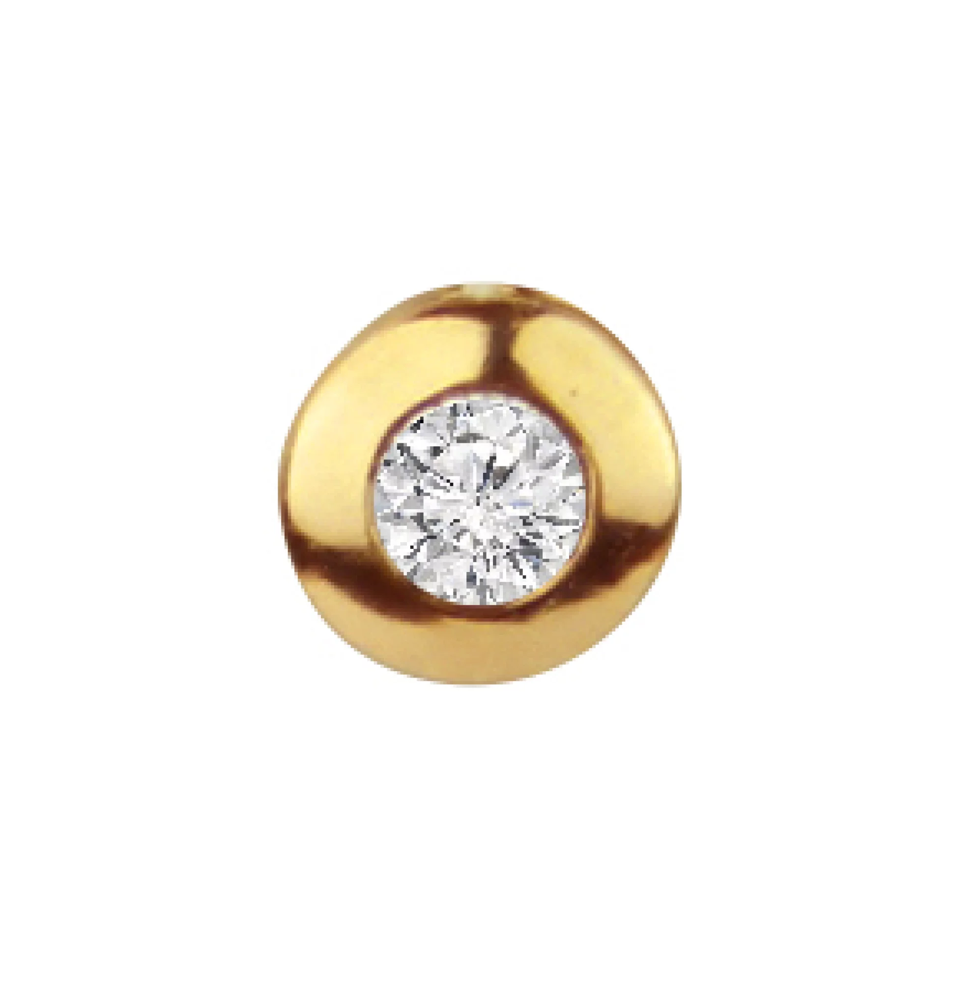 Золотий підвіс з діамантом - 421617 – зображення 2