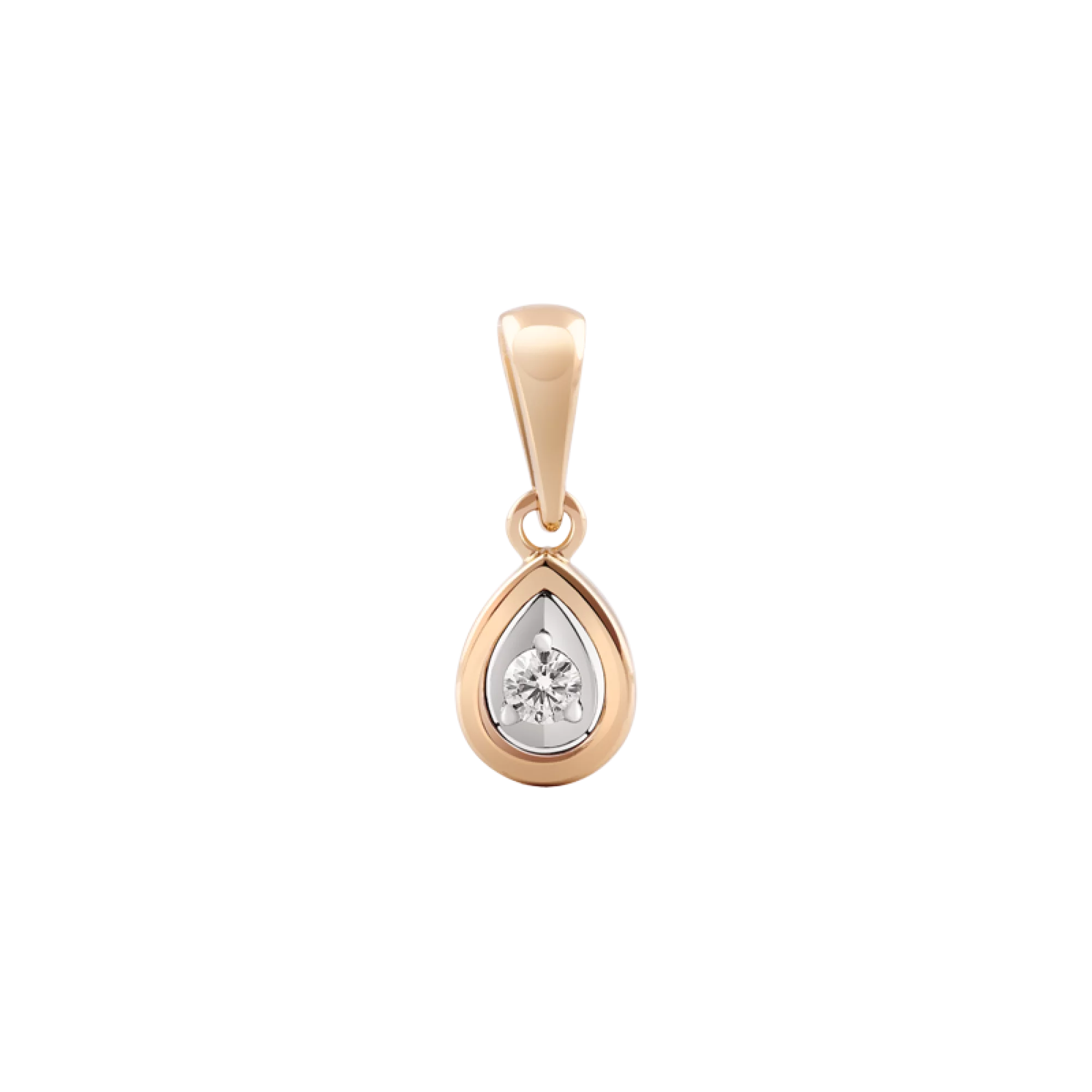Підвіска золота з діамантом "Крапля" - 421282 – зображення 1