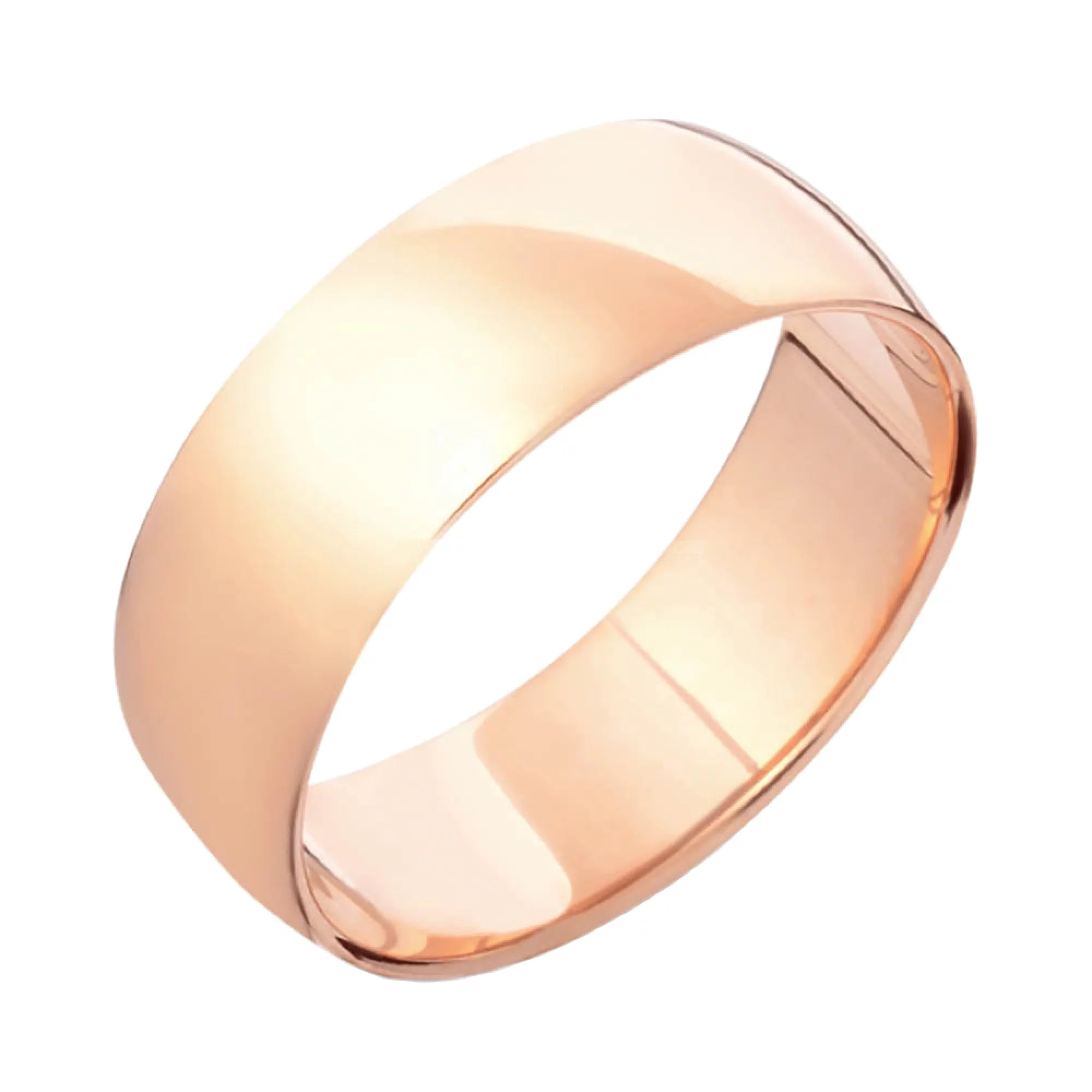 Обручальное кольцо из красного золота классическое - 569957 – изображение 1