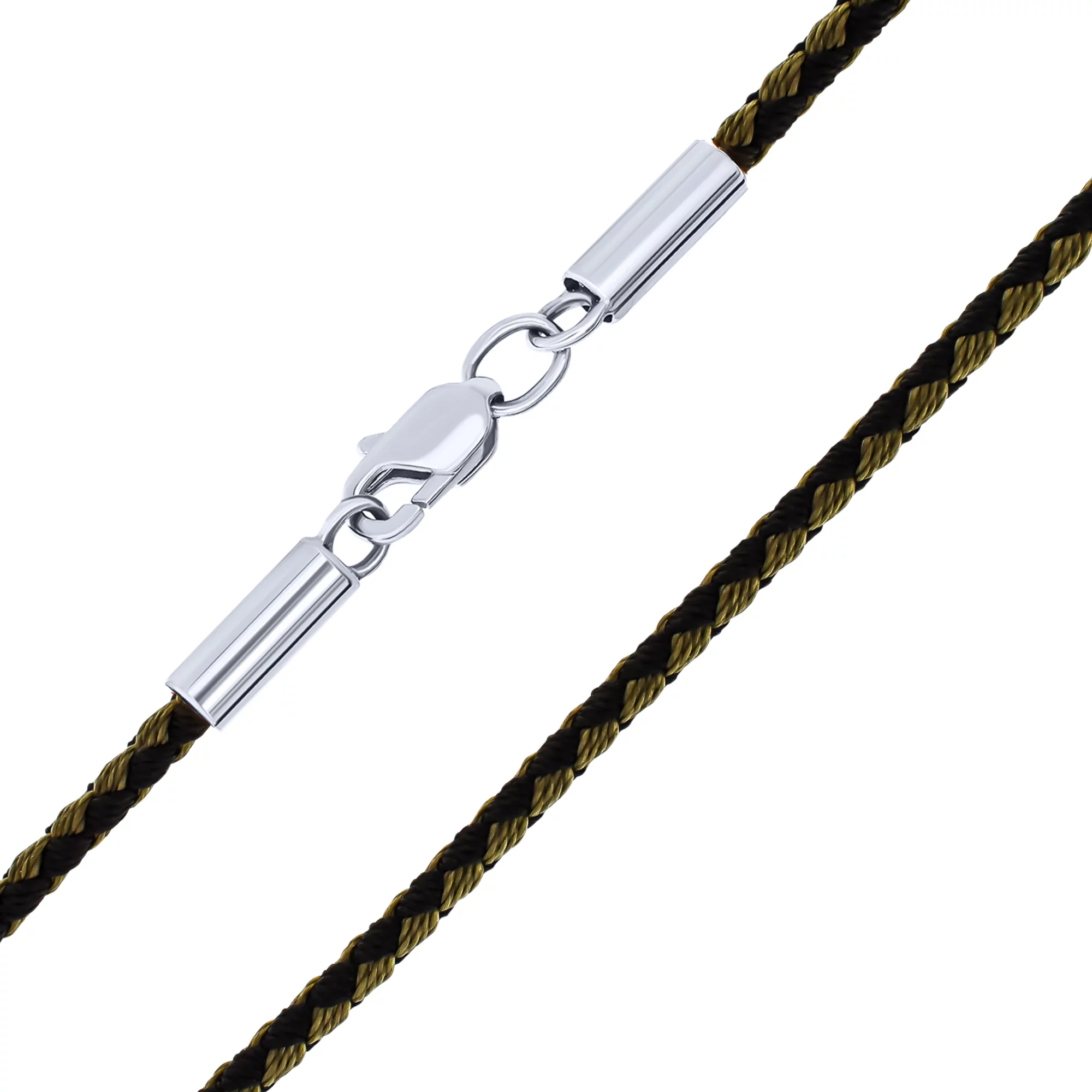 Шелковый шнур с серебряной застежкой - 1609413 – изображение 1