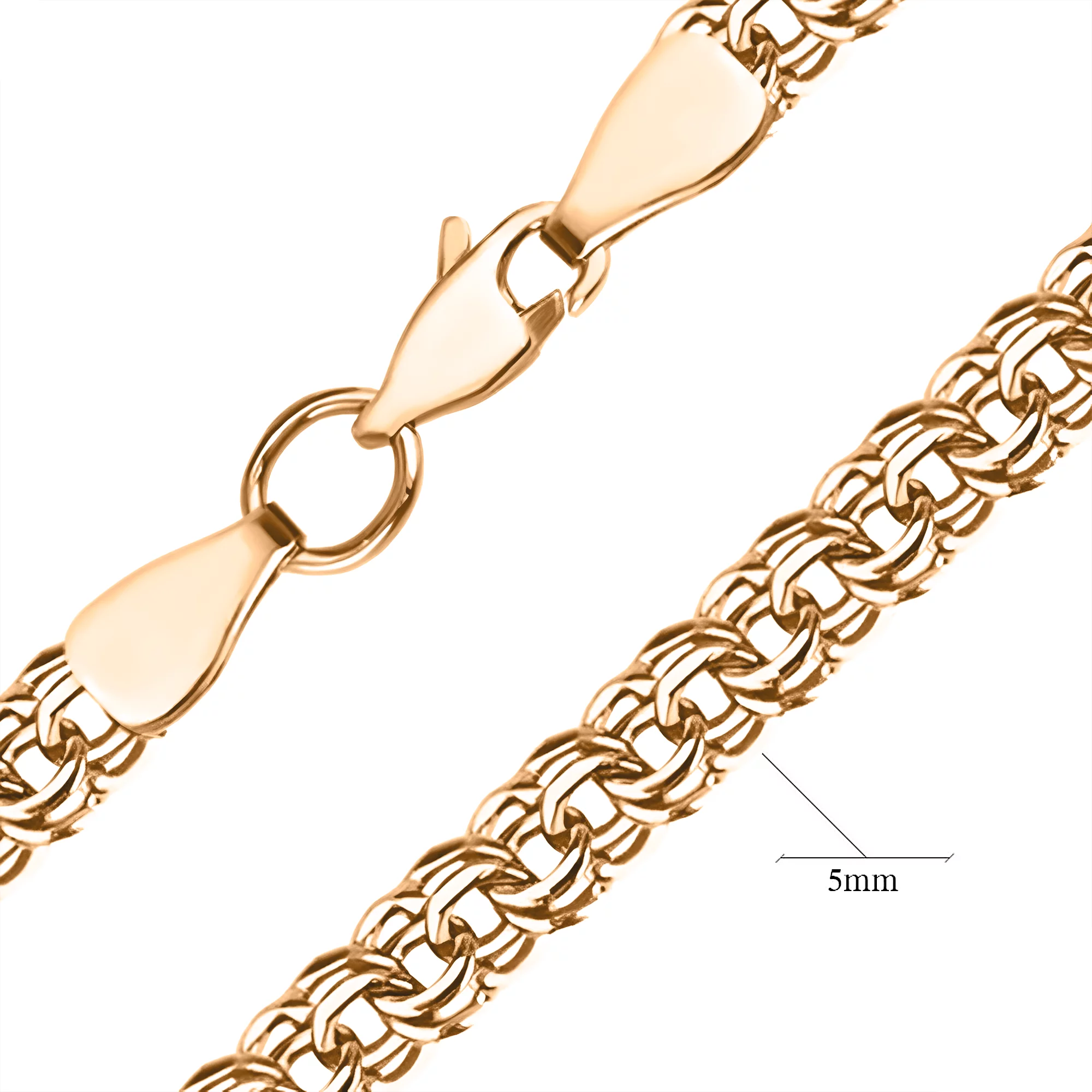 Золотая цепочка плетение бисмарк - 1300533 – изображение 2