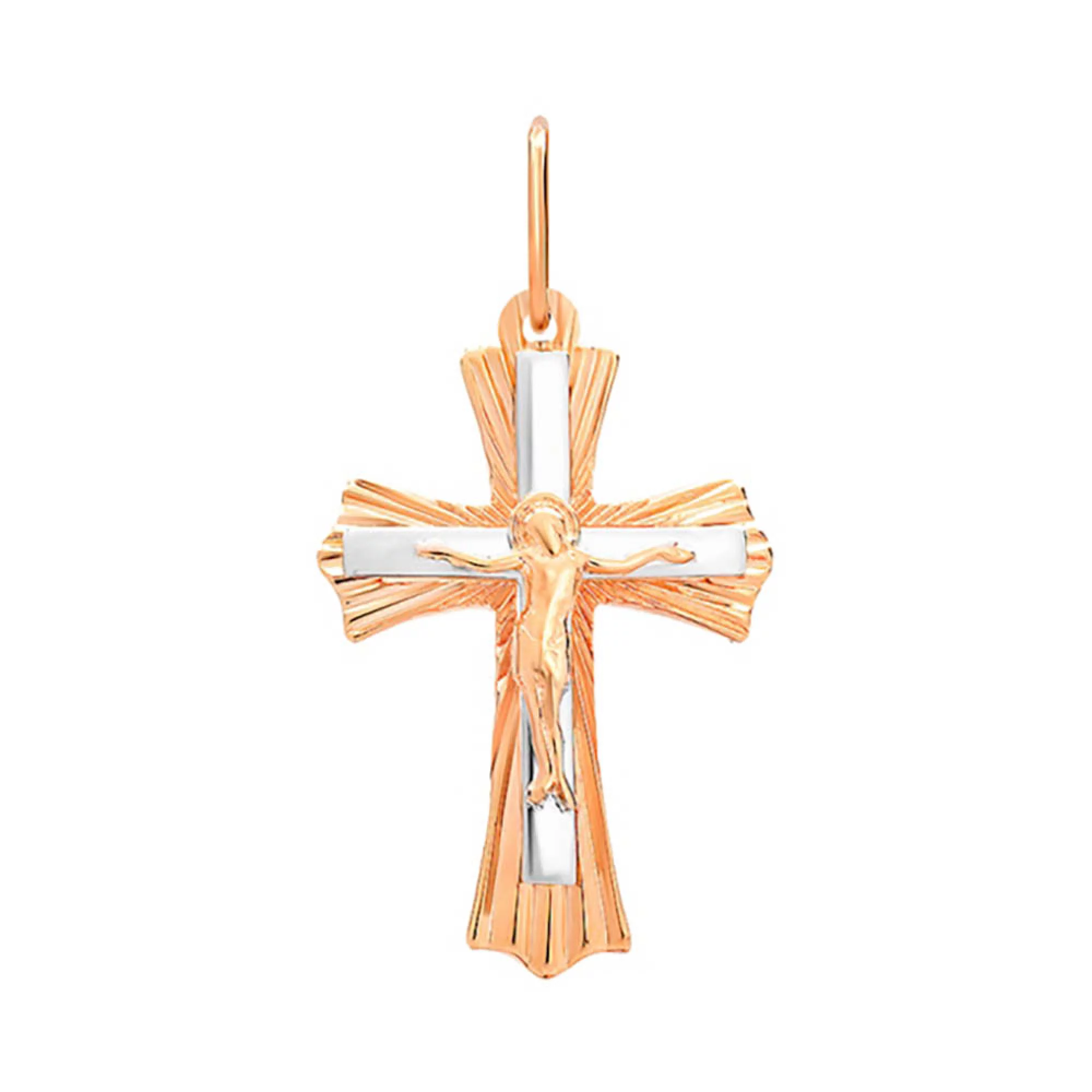 Хрестик з комбіновоного золото - 1451323 – зображення 1
