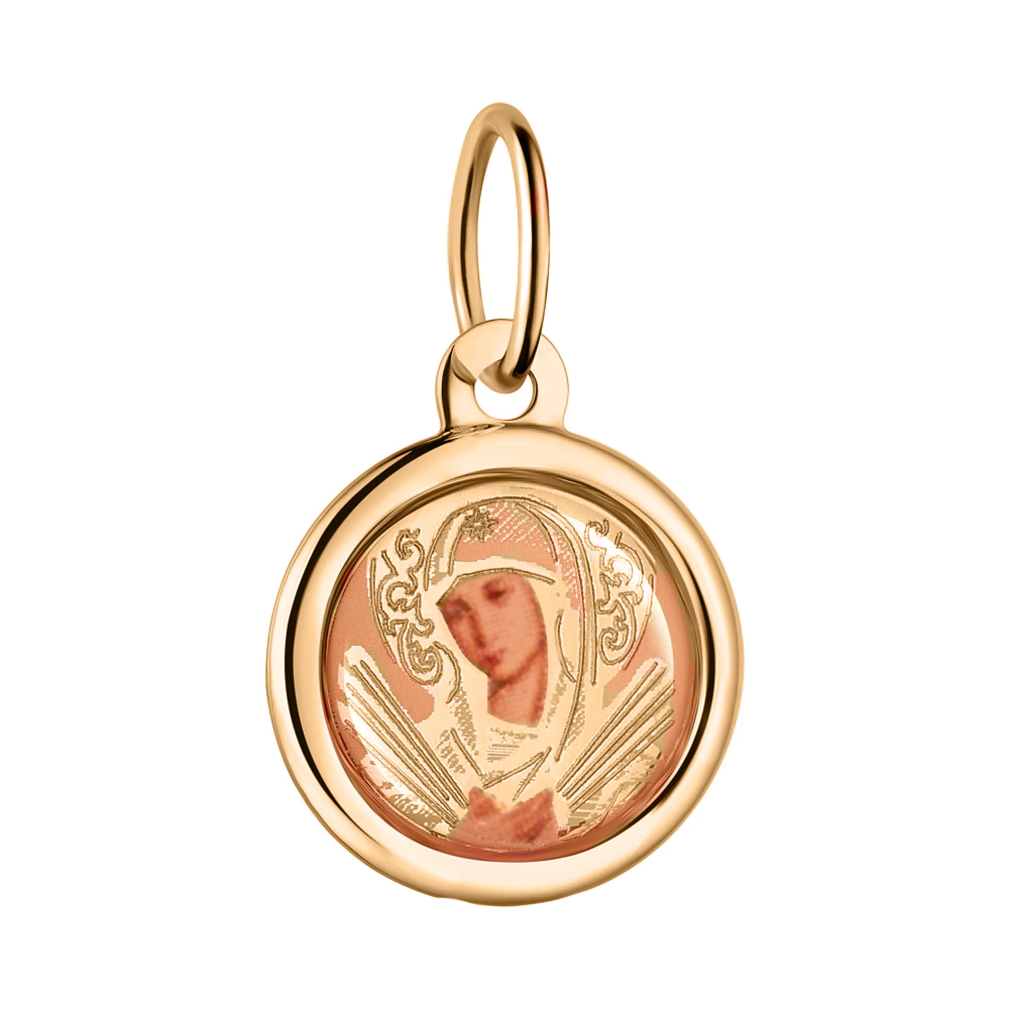 Золота ладанка Божа Матір "Семистрільна" - 1695497 – зображення 1