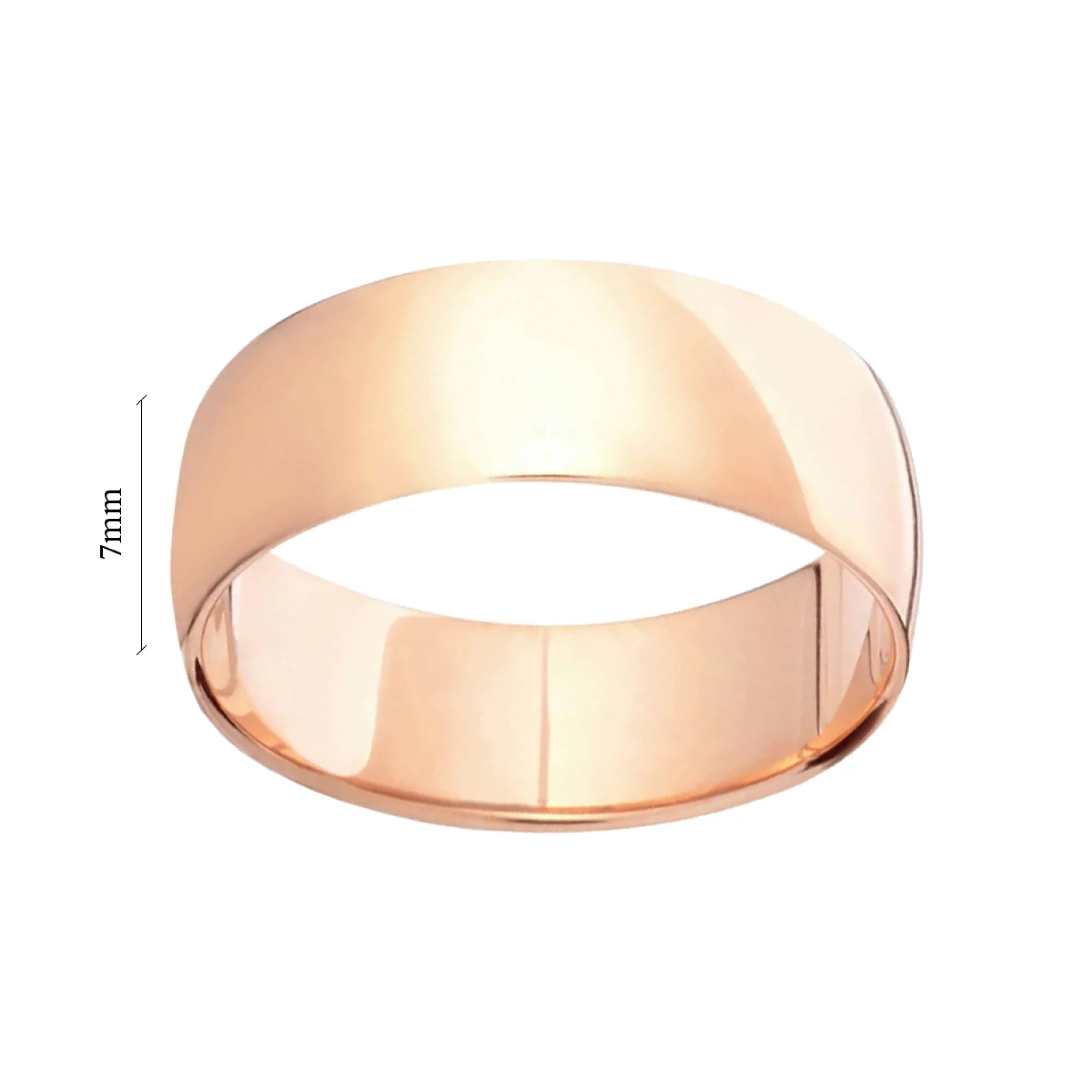 Обручальное кольцо из красного золота классическое - 569957 – изображение 2