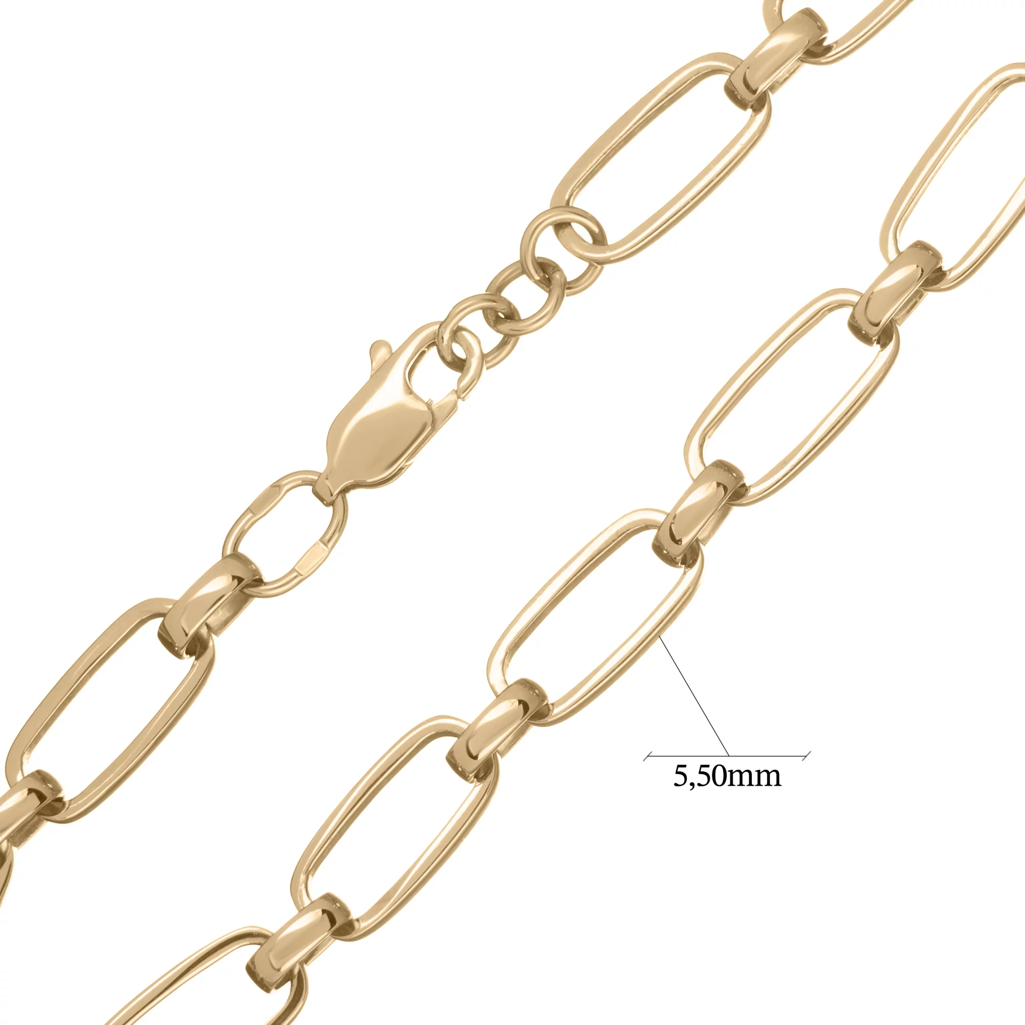 Браслет из комбинированного золота в якорном плетении - 1689511 – изображение 5