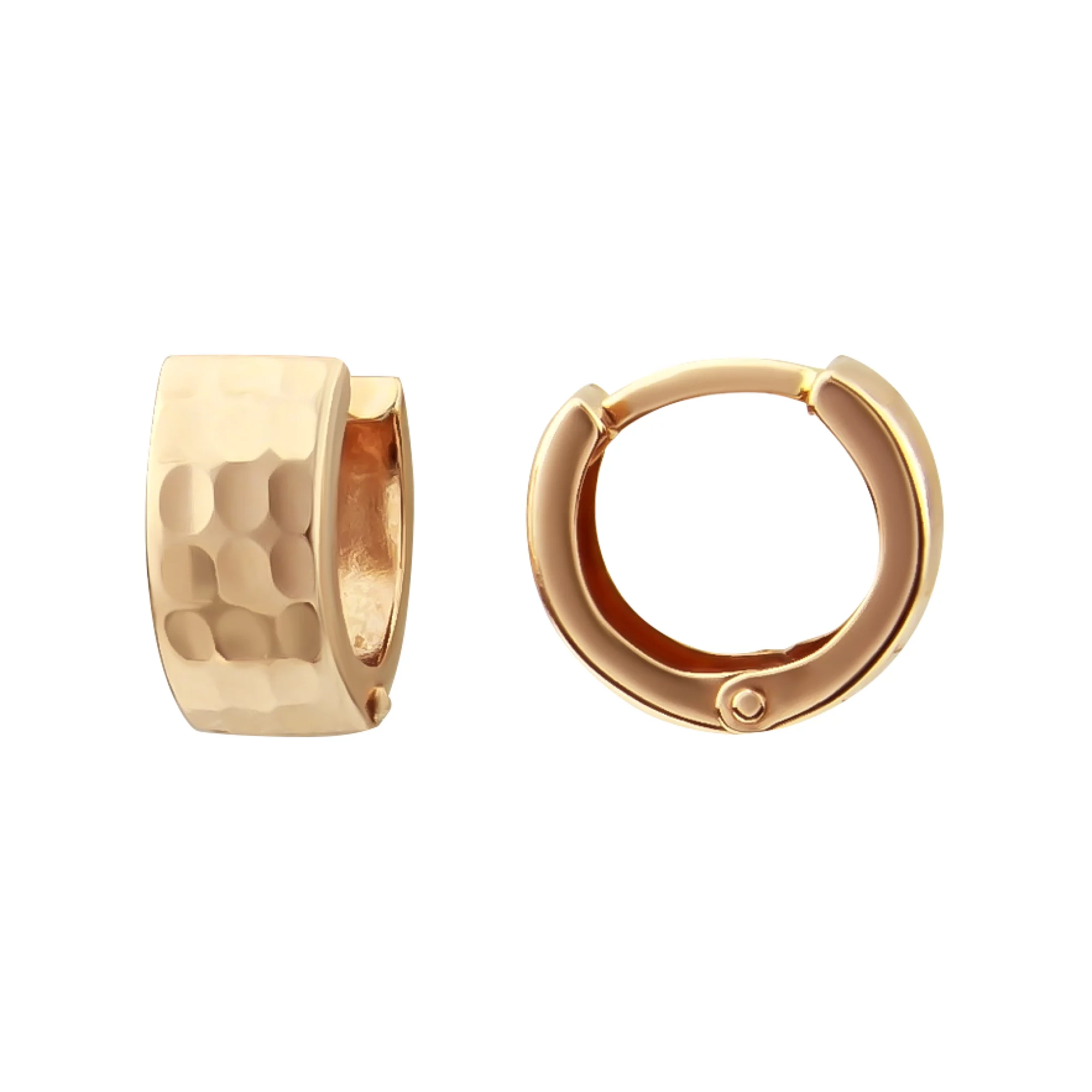 Серьги-кольца из красного золота - 407776 – изображение 1