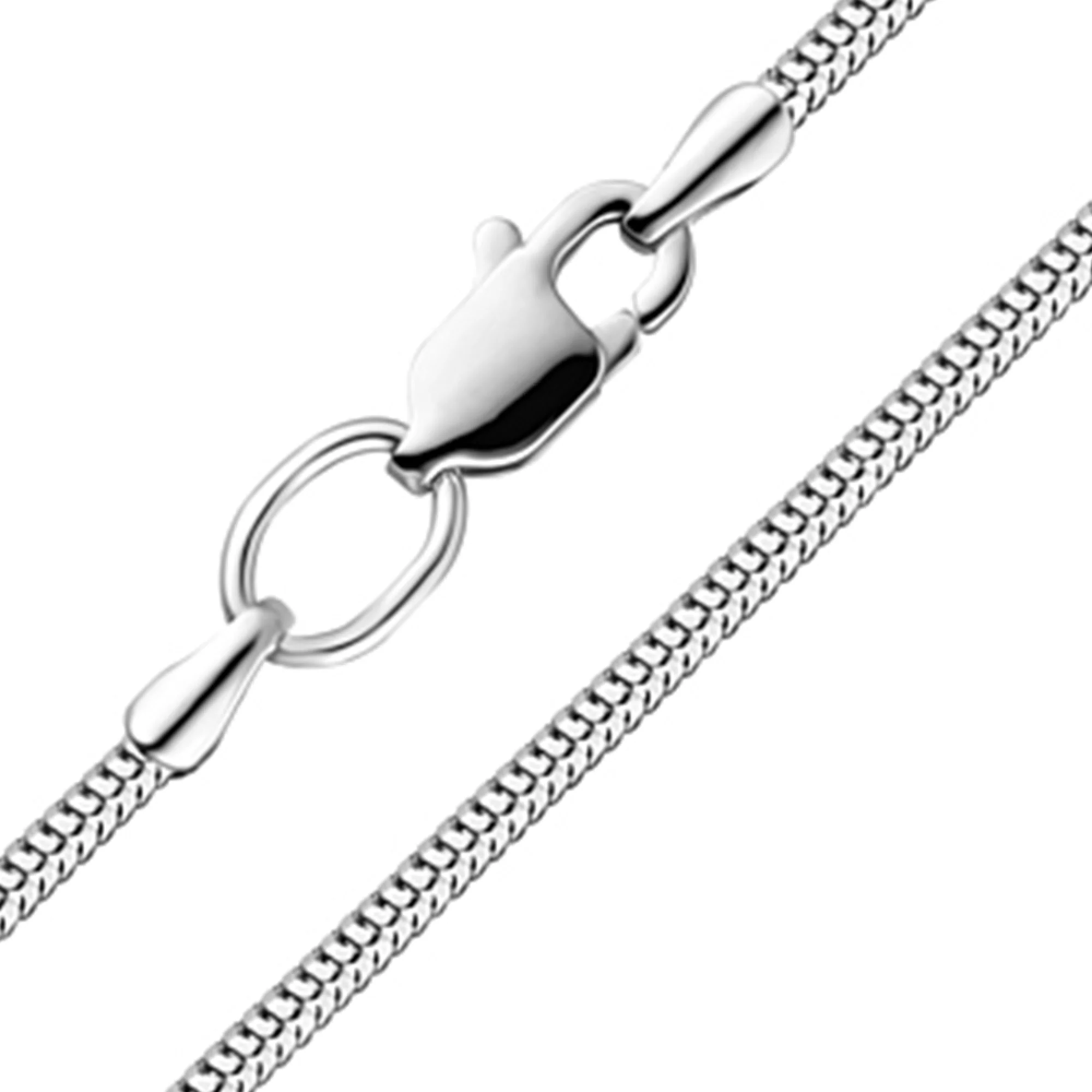 Серебряная цепочка плетение снейк - 1276763 – изображение 1