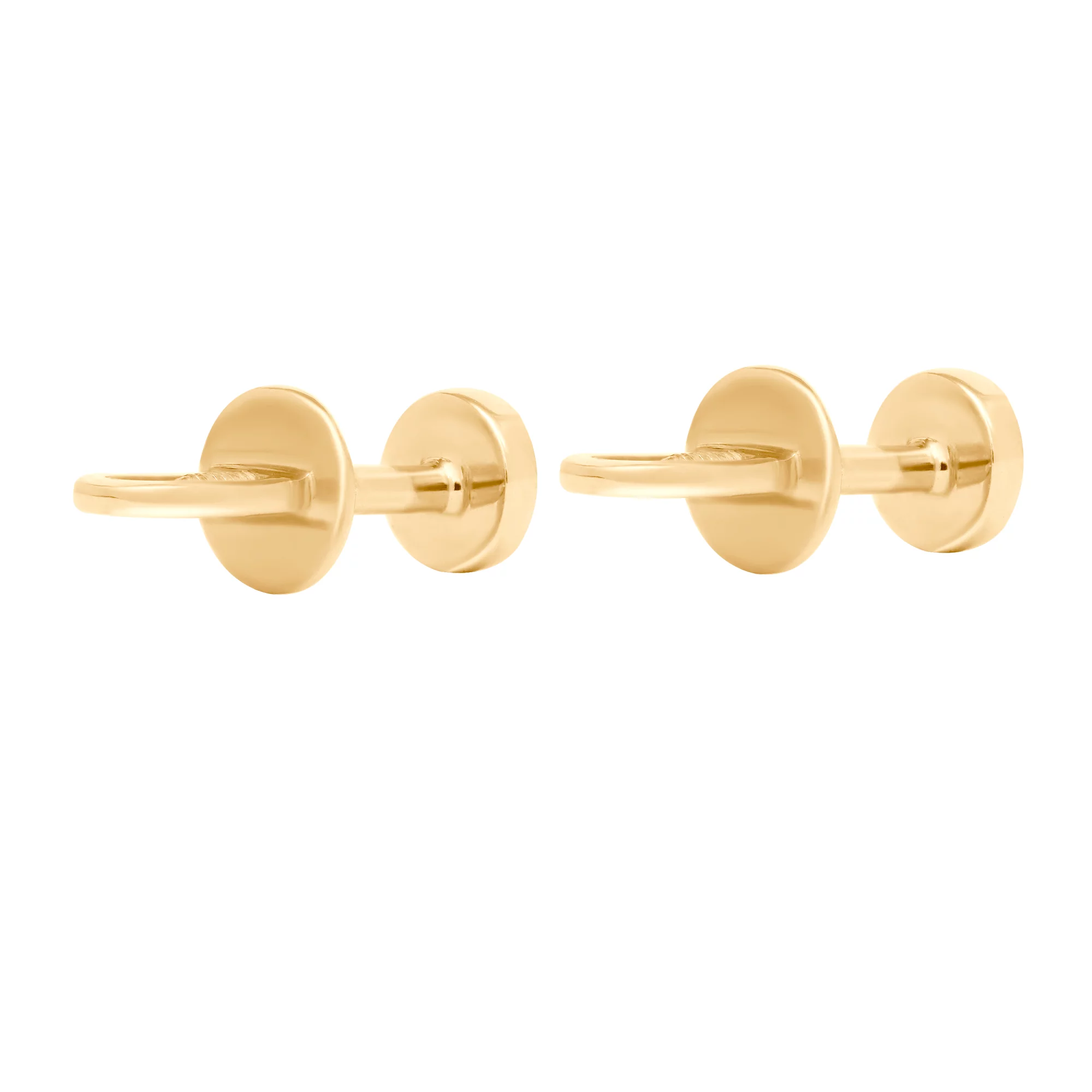 Сережки-гвоздики из красного золота с бриллиантами - 1739123 – изображение 2