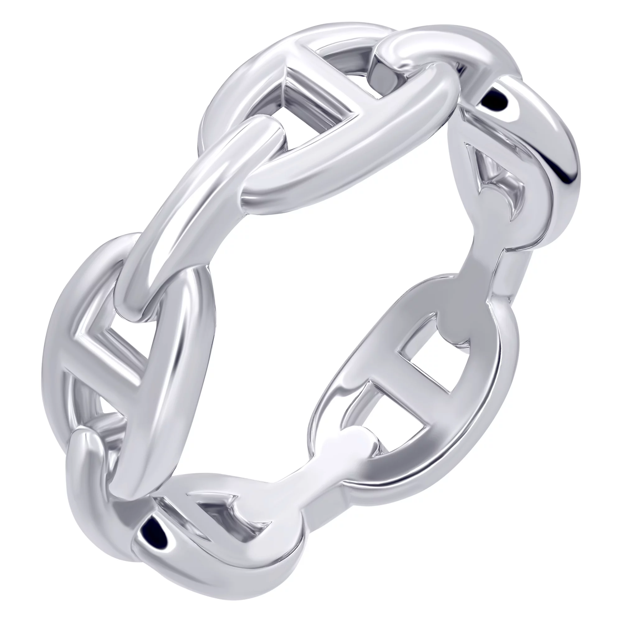 Кольцо серебряное Морская цепь - 971854 – изображение 1
