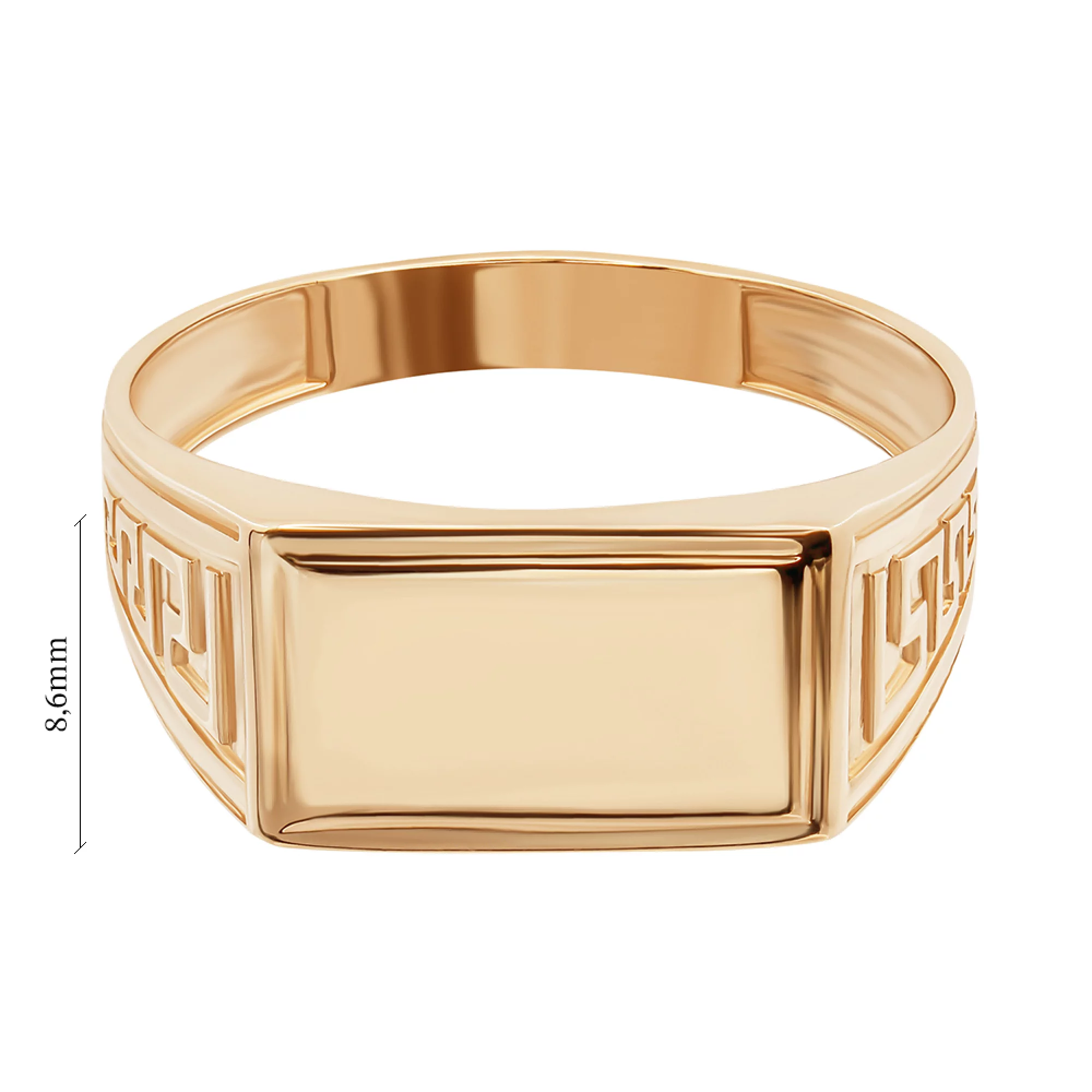 Перстень-печатка из красного золота - 1340417 – изображение 3