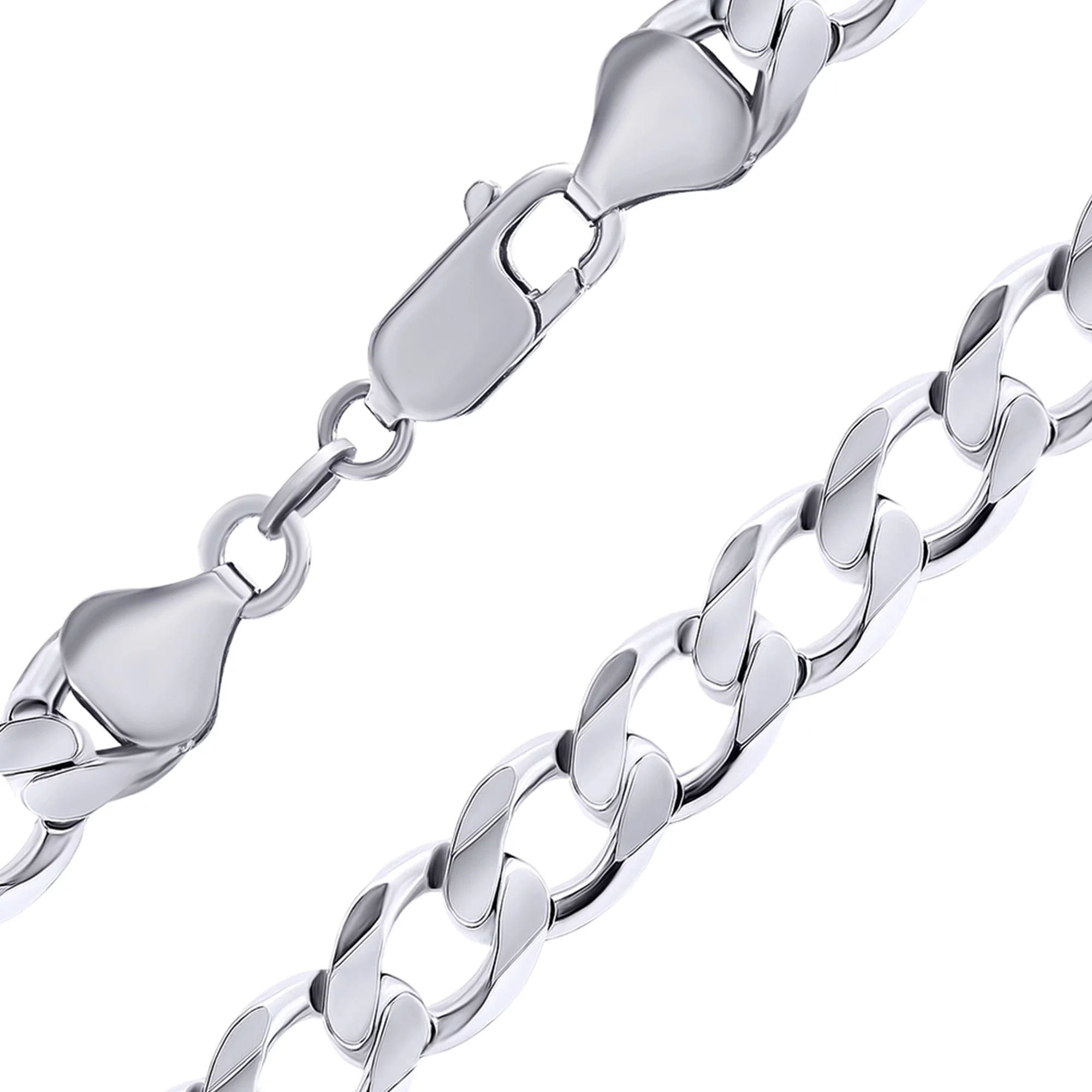 Ланцюг чоловічий срібний з плетінням панцир - 771820 – зображення 1