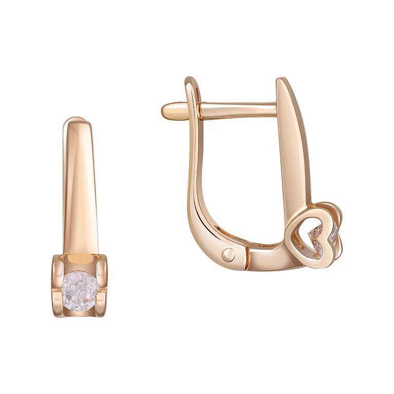 Золоті сережки з діамантами. Артикул 2190521201: ціна, відгуки, фото – купити в інтернет-магазині AURUM