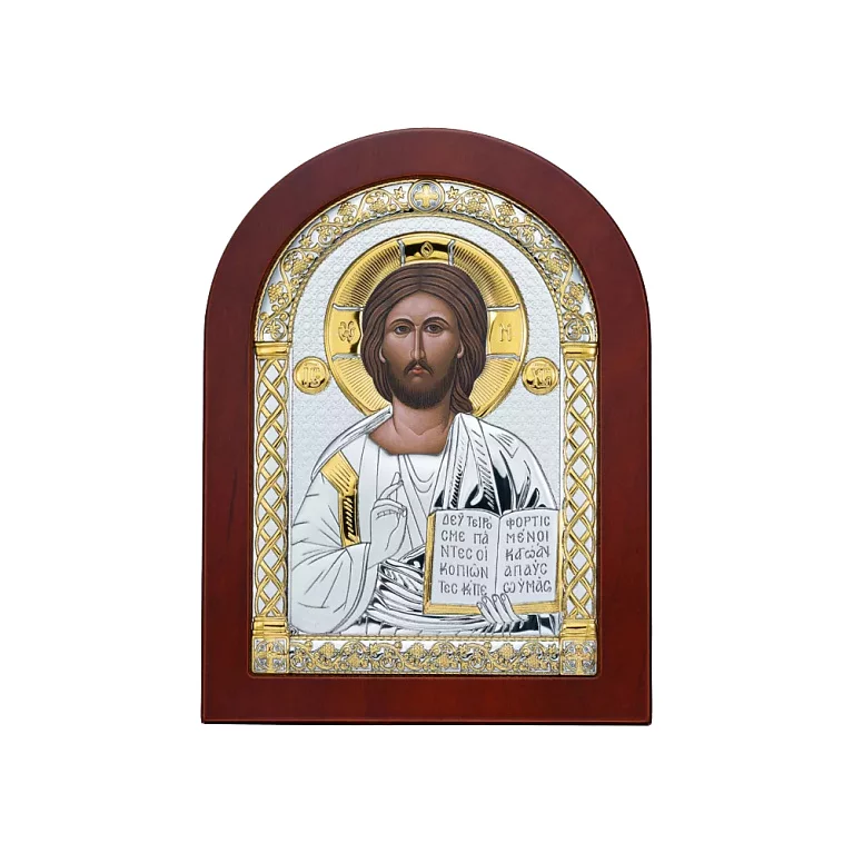 Ікона з срібла "Ісус Христос" 148х195 мм. Артикул A-4/001G/K: ціна, відгуки, фото – купити в інтернет-магазині AURUM