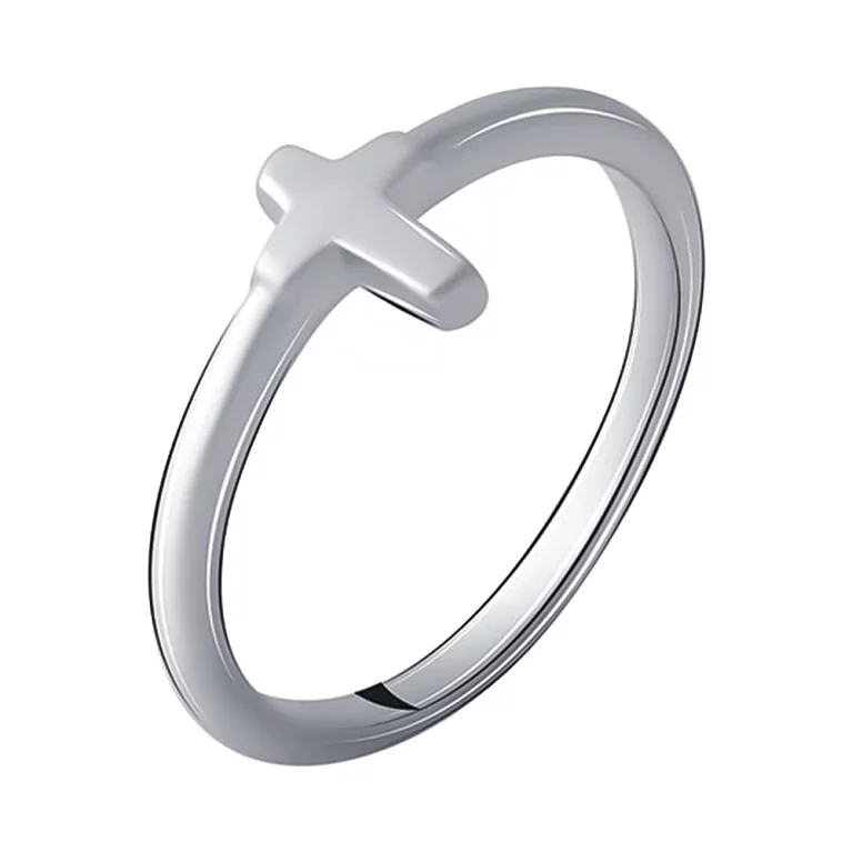 Серебряное кольцо "Крестик". Артикул 7501/2016274: цена, отзывы, фото – купить в интернет-магазине AURUM