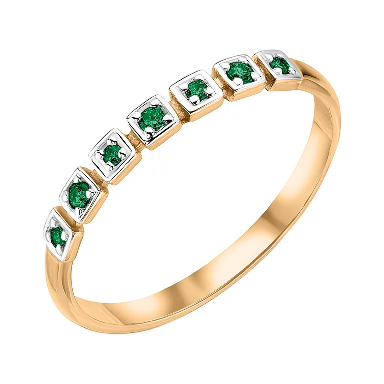 Золотое кольцо с дорожкой изумрудов. Артикул 1109897201/4: цена, отзывы, фото – купить в интернет-магазине AURUM