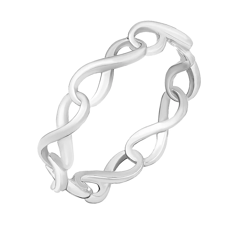 Кольцо из серебра "Бесконечность". Артикул 7501/К2/450: цена, отзывы, фото – купить в интернет-магазине AURUM