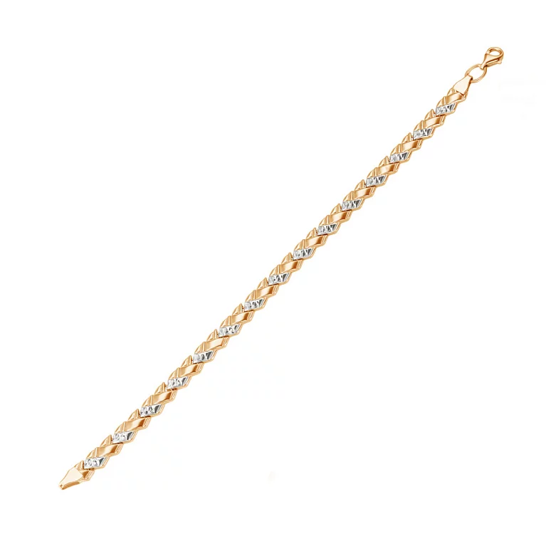 Браслет из комбинированного золота плетение ролекс. Артикул 327070р: цена, отзывы, фото – купить в интернет-магазине AURUM