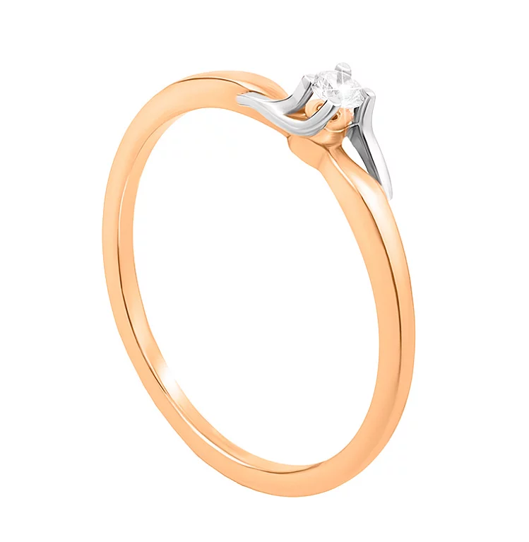 Золотое помолвочное кольцо с бриллиантом. Артикул 52199/14/1/8011: цена, отзывы, фото – купить в интернет-магазине AURUM