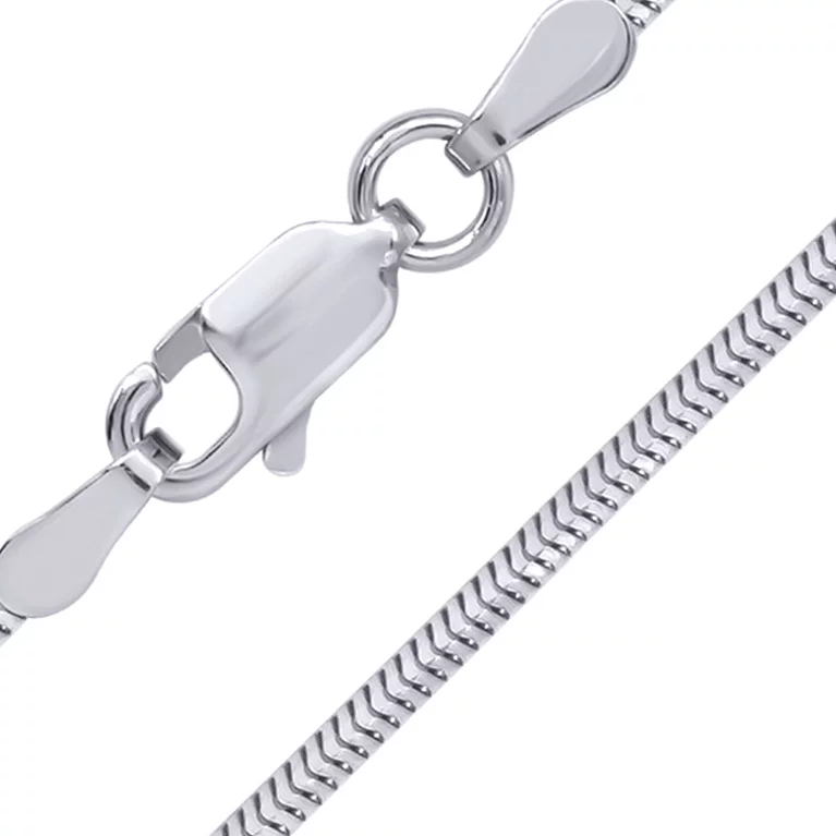 Срібний ланцюг плетіння снейк. Артикул 7508/930Р2/45: ціна, відгуки, фото – купити в інтернет-магазині AURUM