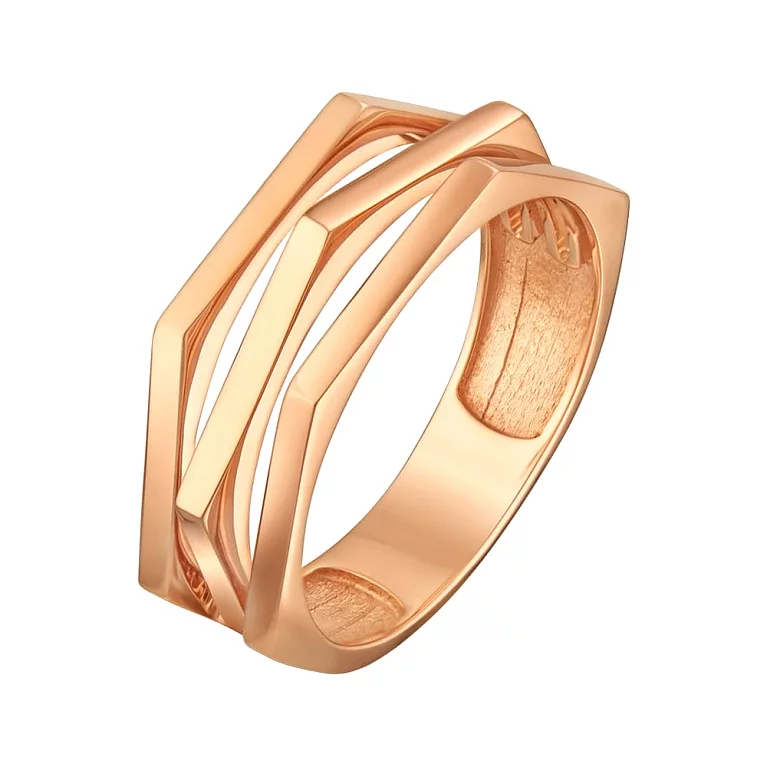 Кольцо из красного золота "Грани". Артикул 1091885101: цена, отзывы, фото – купить в интернет-магазине AURUM