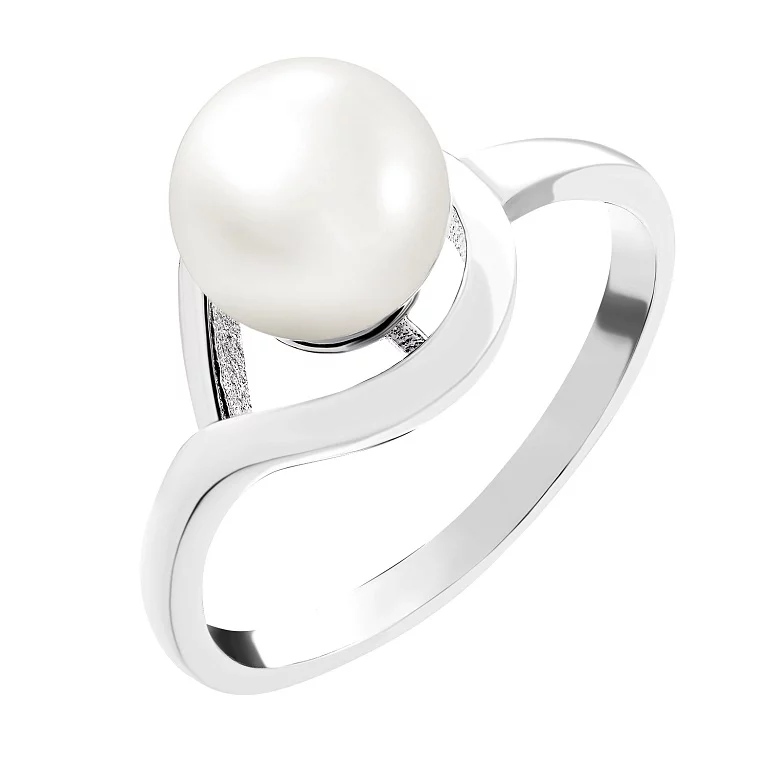 Кольцо из серебра с жемчугом. Артикул 7001/2122265/159: цена, отзывы, фото – купить в интернет-магазине AURUM