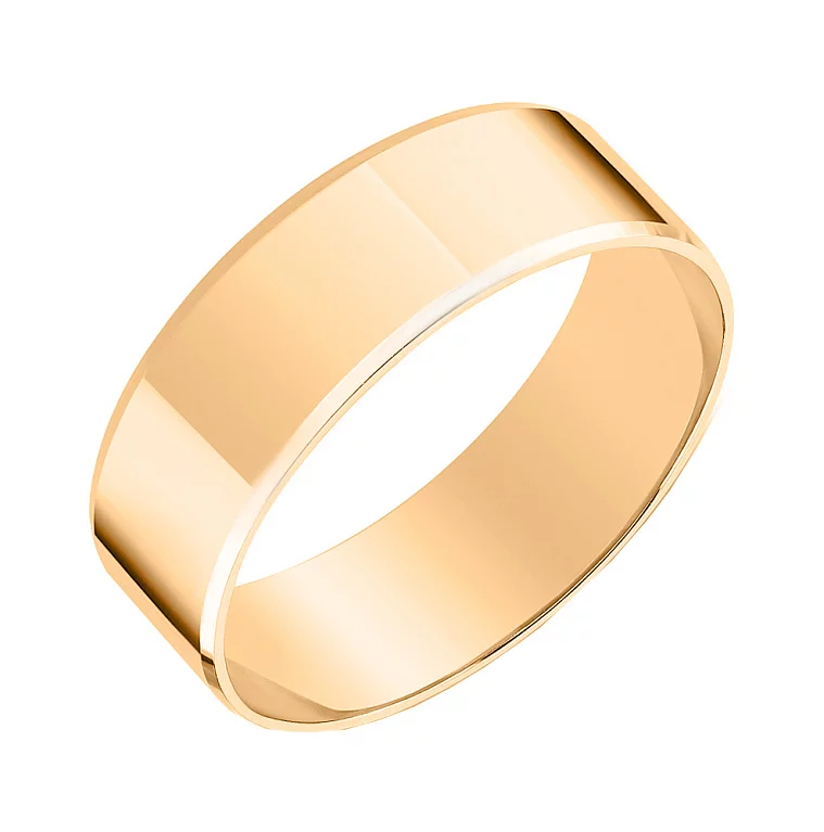 Обручальное кольцо из красного золота американка с фаской . Артикул 238039: цена, отзывы, фото – купить в интернет-магазине AURUM