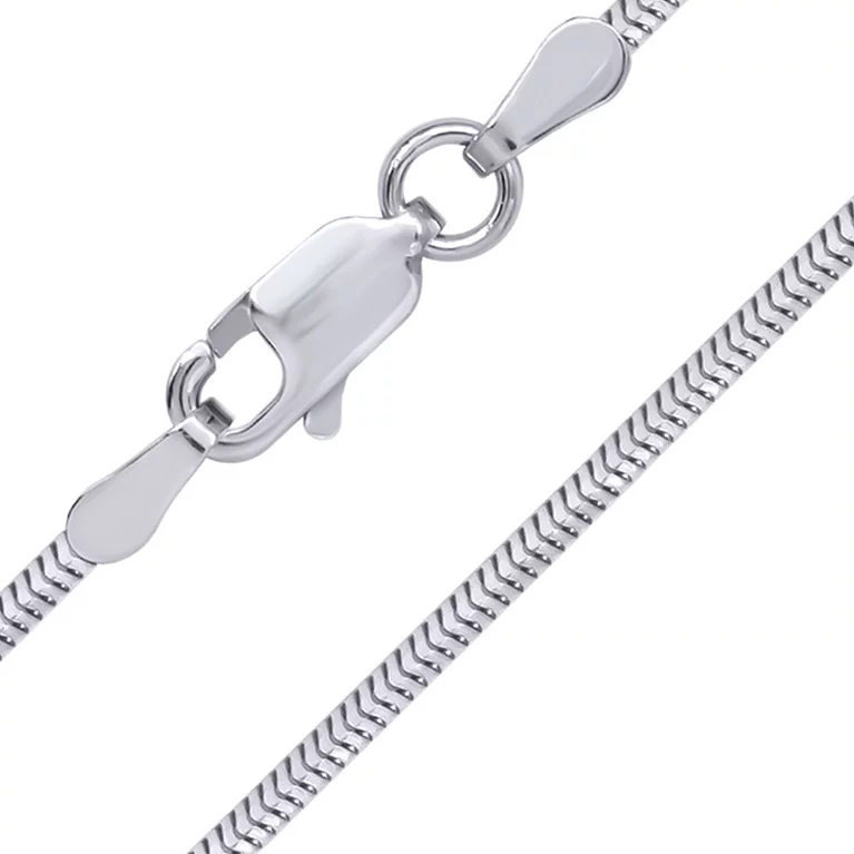 Срібний ланцюг плетіння снейк. Артикул 7508/930Р2/55: ціна, відгуки, фото – купити в інтернет-магазині AURUM