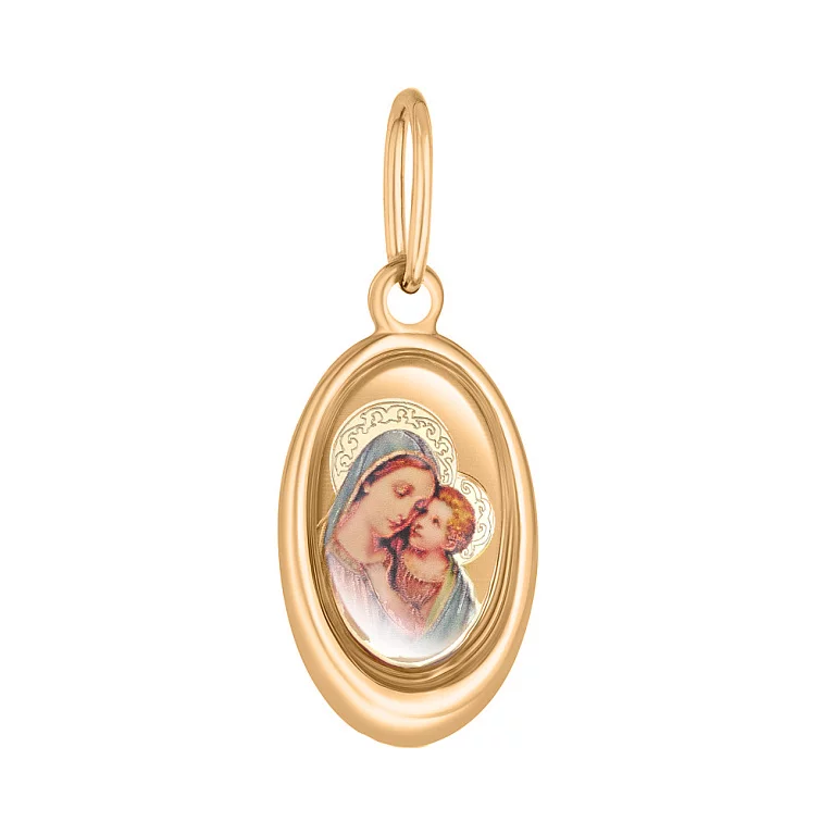 Ладанка "Дева Мария" в красном золоте. Артикул 404300МИ: цена, отзывы, фото – купить в интернет-магазине AURUM
