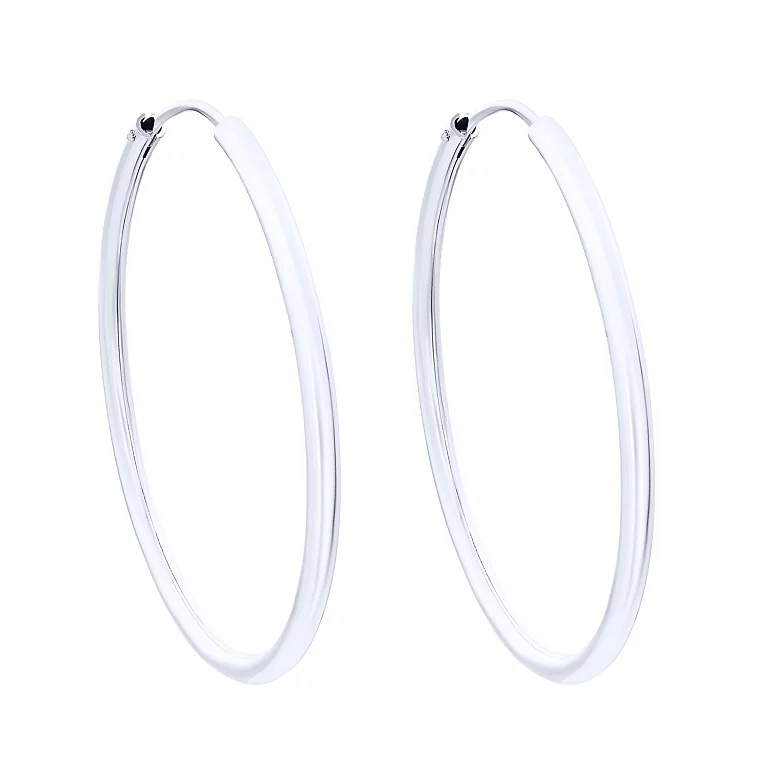 Срібні сережки-кільця. Артикул 7502/20040R: ціна, відгуки, фото – купити в інтернет-магазині AURUM