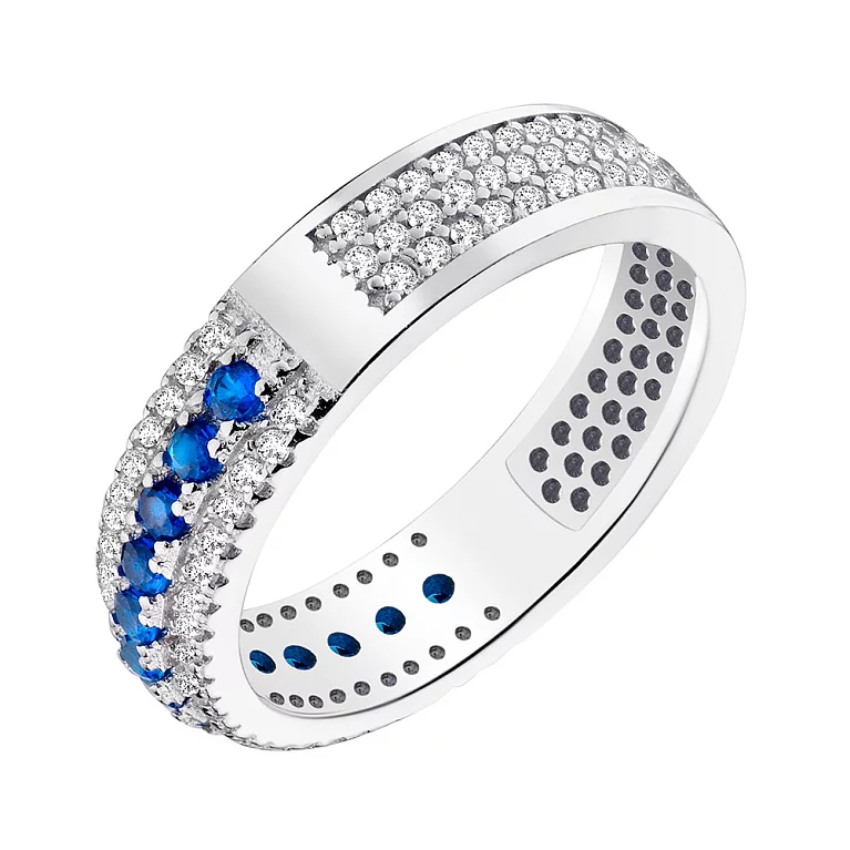 Серебряное кольцо с дорожкой фианитов. Артикул 7501/КК2ФС/2058/18: цена, отзывы, фото – купить в интернет-магазине AURUM