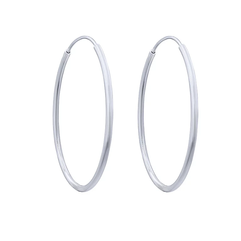 Серебряные серьги-кольца. Артикул 7502/1033-30сР: цена, отзывы, фото – купить в интернет-магазине AURUM