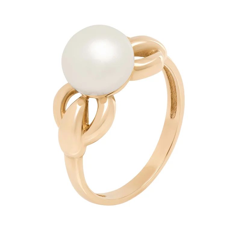 Классическое кольцо с жемчужиной из красного золота. Артикул КВ1111и: цена, отзывы, фото – купить в интернет-магазине AURUM