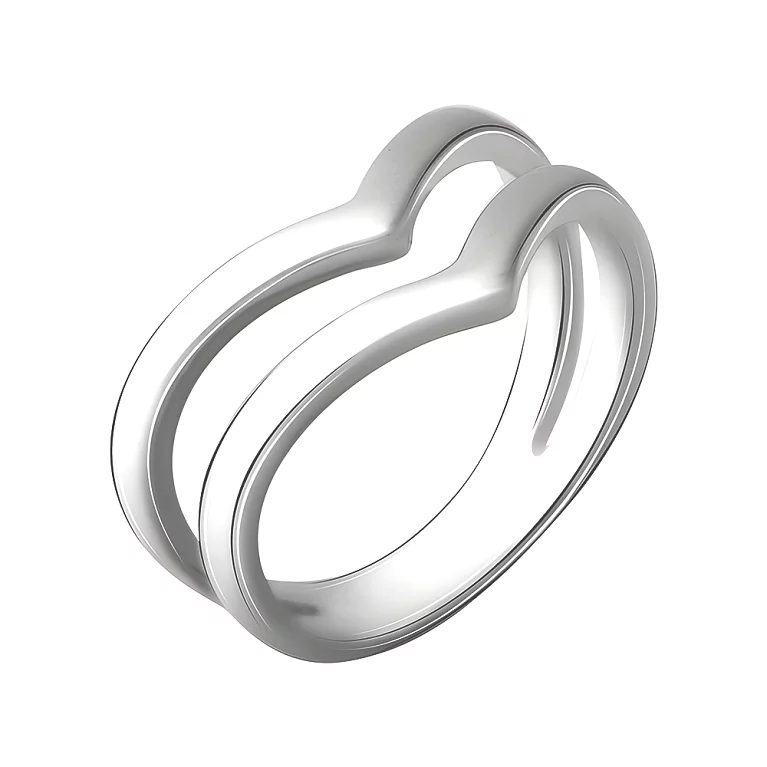 Двойное кольцо из серебра. Артикул 7501/2067832: цена, отзывы, фото – купить в интернет-магазине AURUM