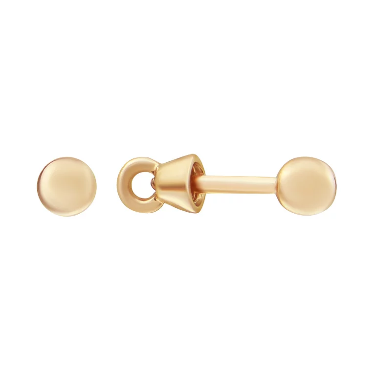 Золоті сережки-гвоздики Кульки. Артикул 580077: ціна, відгуки, фото – купити в інтернет-магазині AURUM